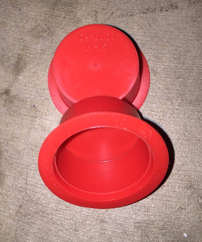 Single lip tapered, red, low-density polyethylene plug, Caplug W-15: 1" hole